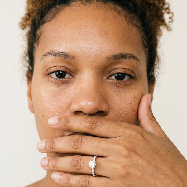 Lavertezzo by Meri Jaan — lab-grown moissanite jewellery, worn by model