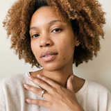 Lavertezzo by Meri Jaan — lab-grown moissanite jewellery, worn by model