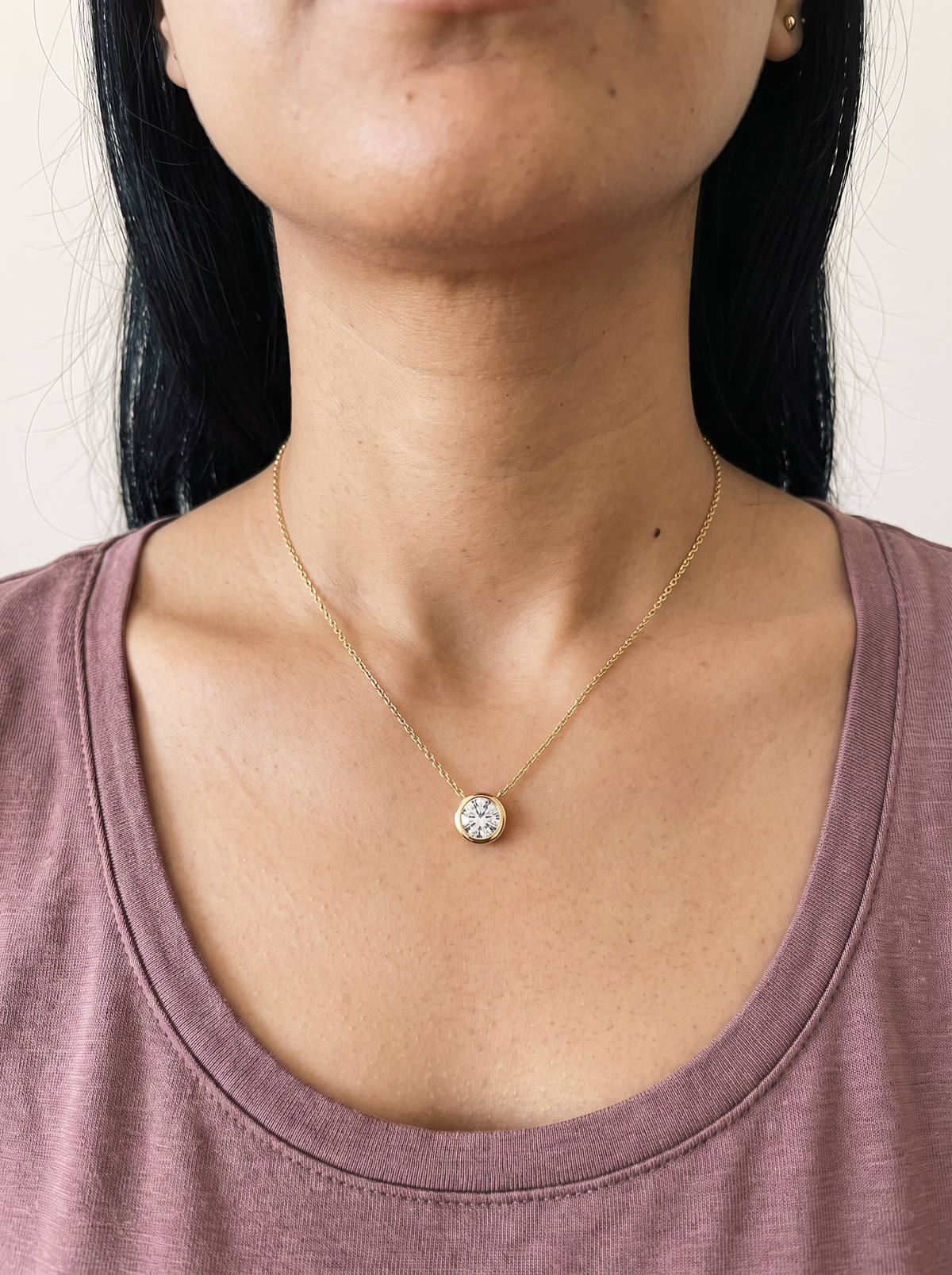 Lax Necklace worn by model