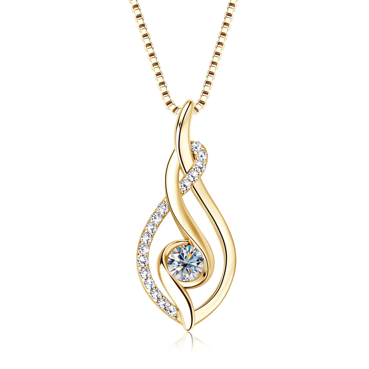 Lucerne Necklace by Meri Jaan — lab-grown moissanite necklace, product photo