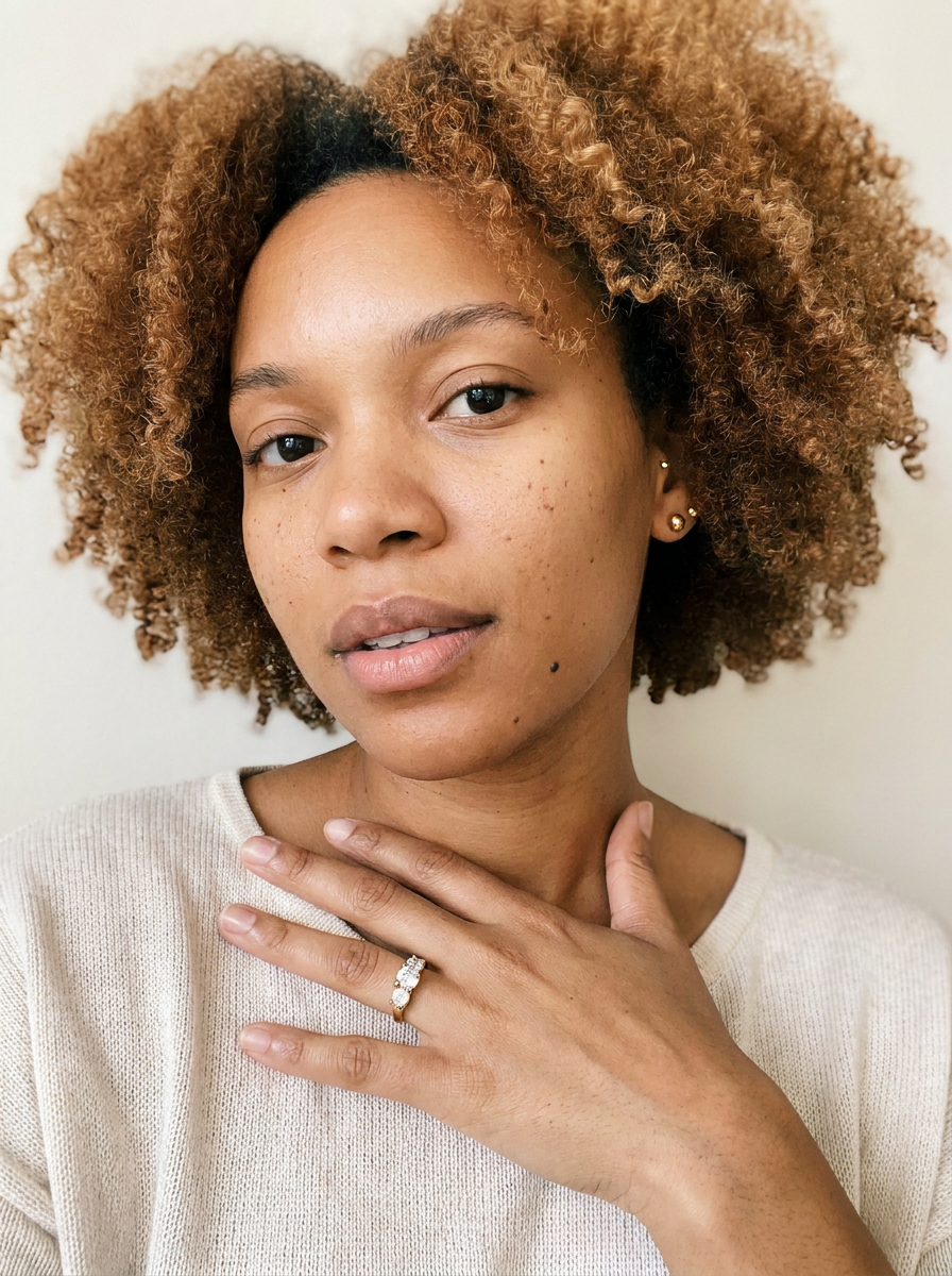 Montagne Ring by Meri Jaan — lab-grown moissanite ring, worn by model