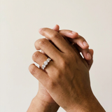 Montagne Ring by Meri Jaan — lab-grown moissanite ring, worn by model