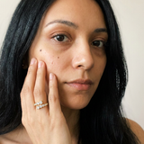 Monthey Ring by Meri Jaan — lab-grown moissanite ring, worn by model