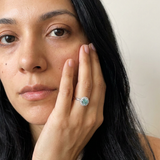 Morcote by Meri Jaan — lab-grown moissanite jewellery, worn by model