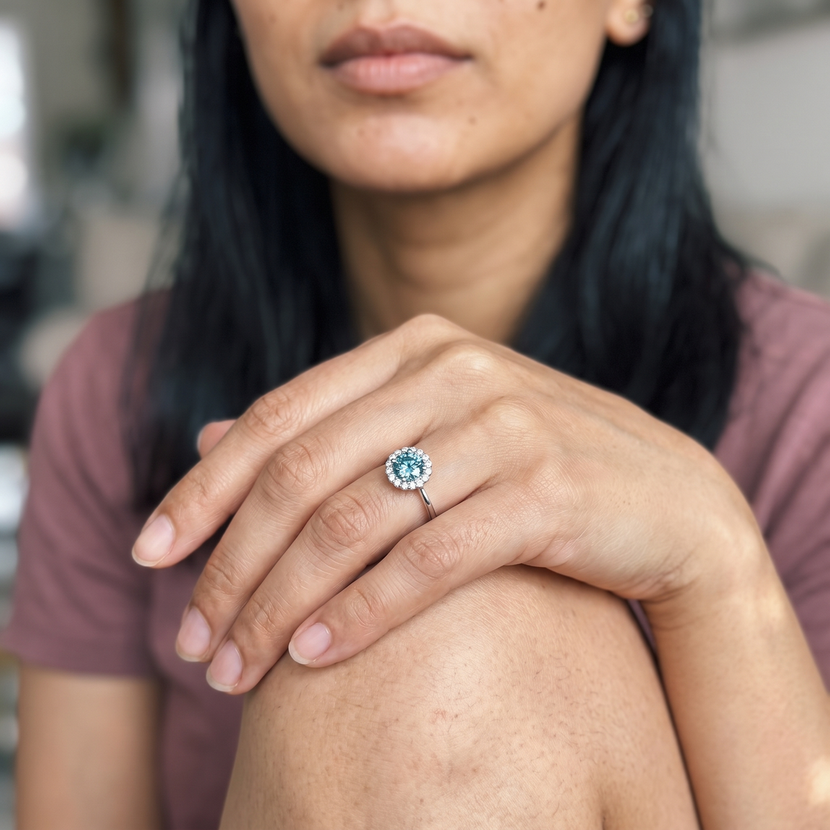 Morcote Ring worn by model
