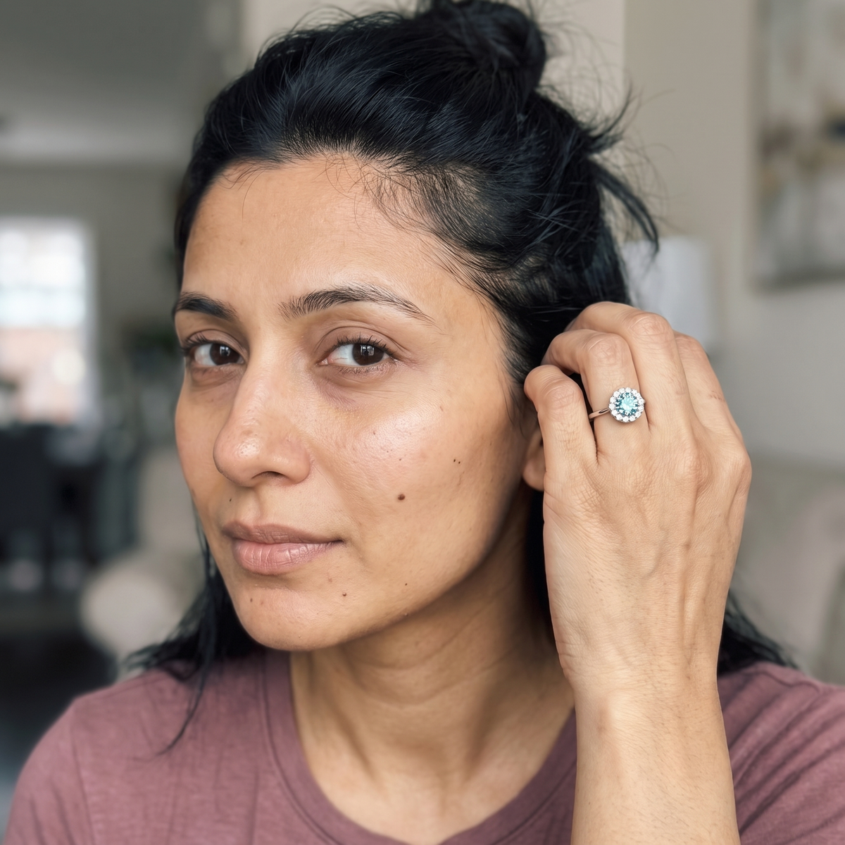 Morcote Ring worn by model