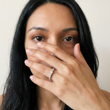 Mürren by Meri Jaan — lab-grown moissanite jewellery, worn by model