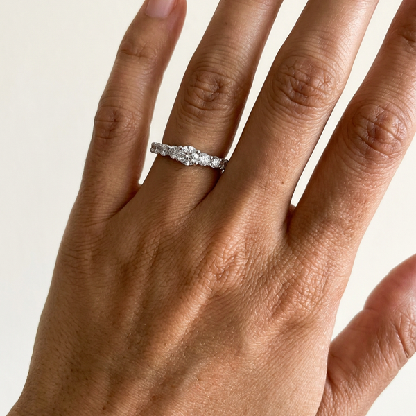 Mürren by Meri Jaan — lab-grown moissanite jewellery, worn by model