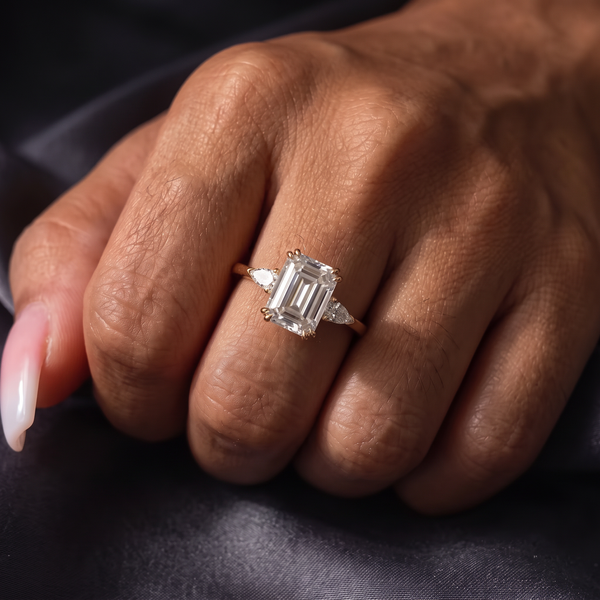 Mutton Ring by Meri Jaan — lab-grown moissanite ring, worn by model
