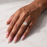 Mutton Ring by Meri Jaan — lab-grown moissanite ring, worn by model