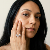 Open Butterfly Ring by Meri Jaan — lab-grown moissanite ring, worn by model
