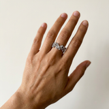 Open Butterfly Ring by Meri Jaan — lab-grown moissanite ring, worn by model