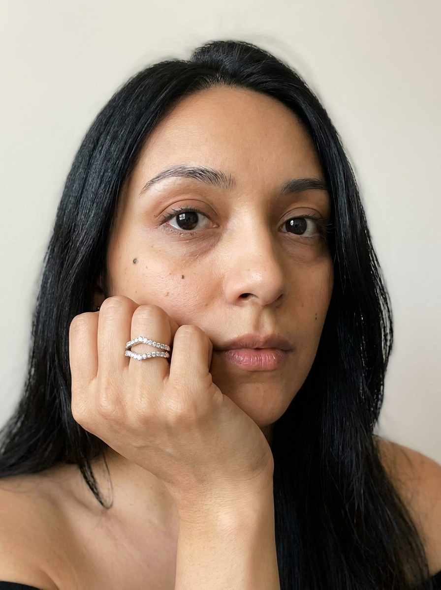 Pachu by Meri Jaan — lab-grown moissanite jewellery, worn by model