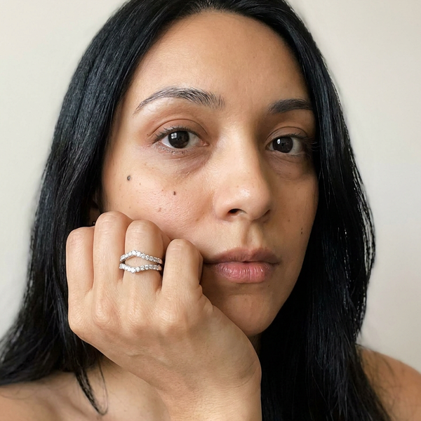 Pachu by Meri Jaan — lab-grown moissanite jewellery, worn by model