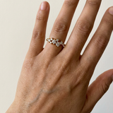 Ponte Tresa Ring by Meri Jaan — lab-grown moissanite ring, worn by model