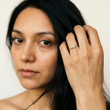 Ponte Tresa Ring by Meri Jaan — lab-grown moissanite ring, worn by model