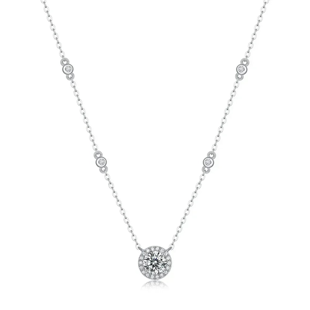 Rheinfall Necklace by Meri Jaan — lab-grown moissanite necklace, product photo