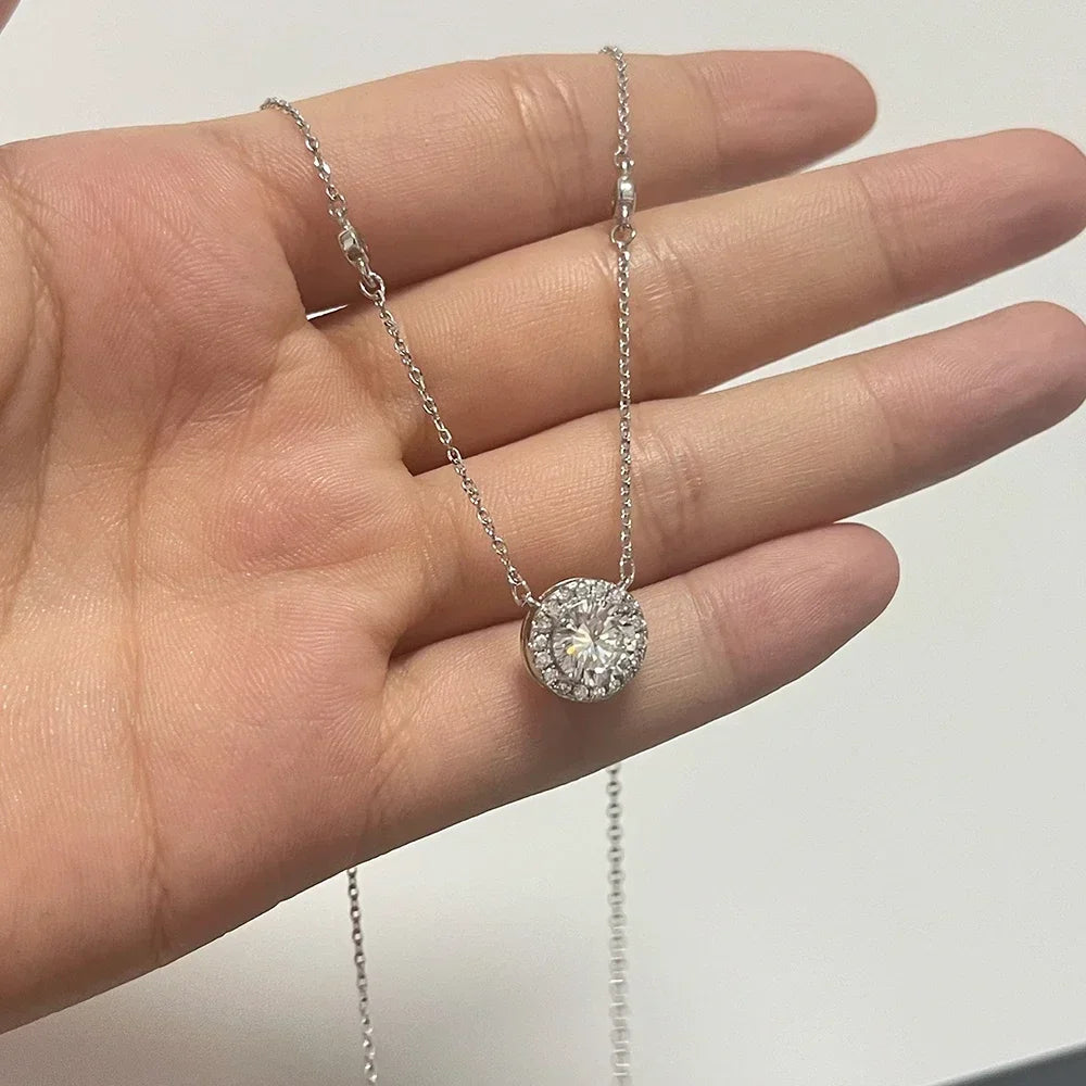 Rheinfall Necklace by Meri Jaan — lab-grown moissanite necklace, product photo
