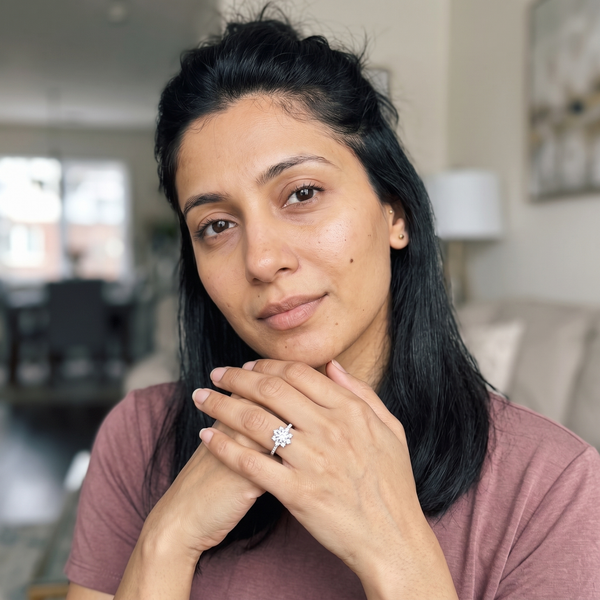 Romainmôtier Ring worn by model