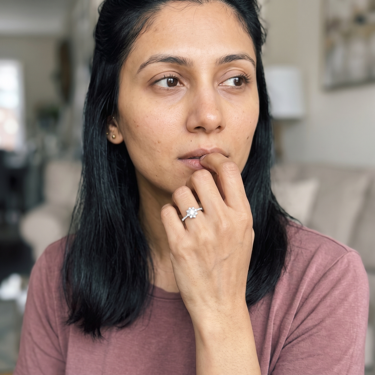 Romainmôtier Ring worn by model
