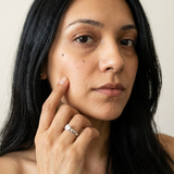 Sils Maria by Meri Jaan — lab-grown moissanite jewellery, worn by model