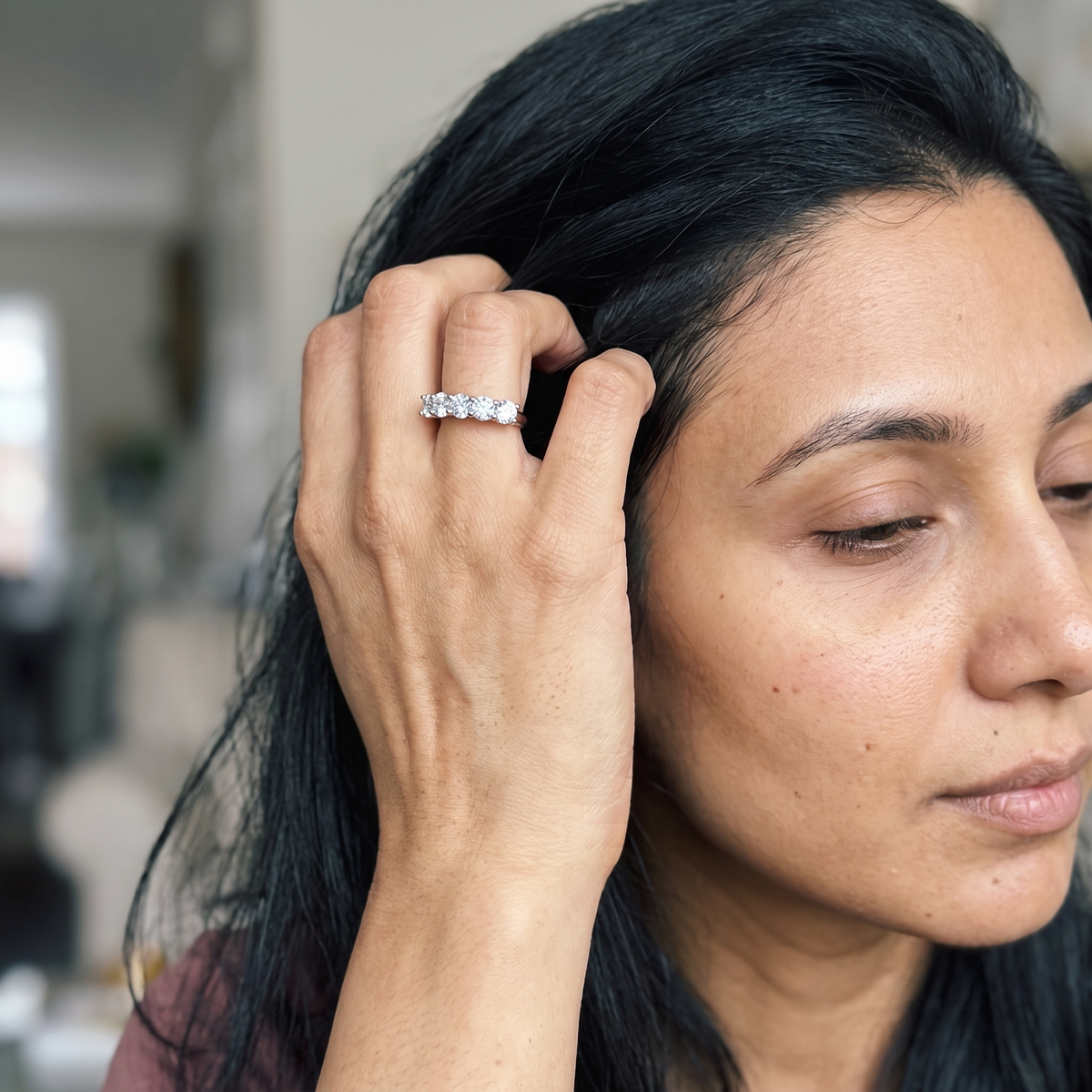 Sion Ring worn by model