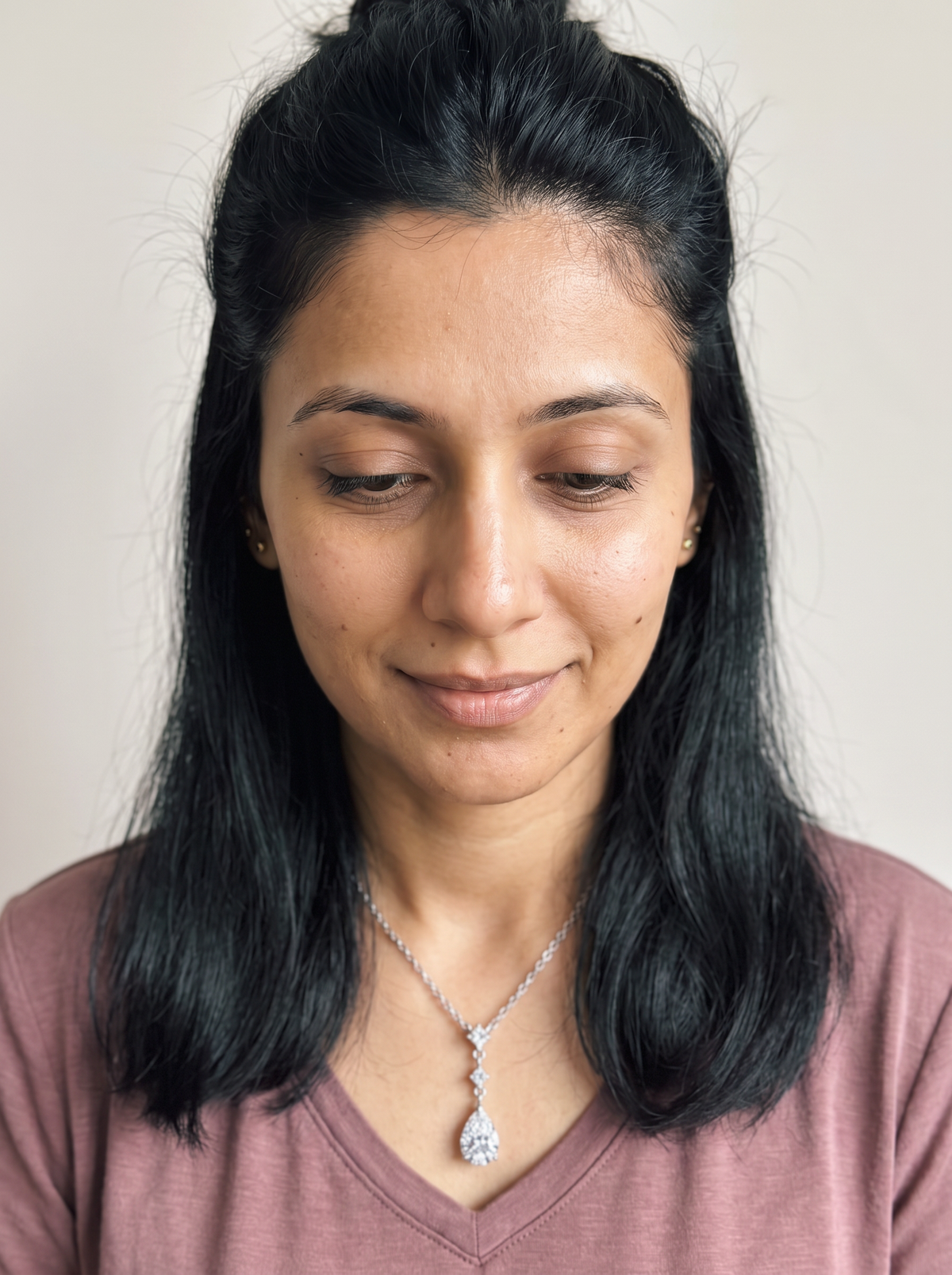 Ticino Necklace worn by model