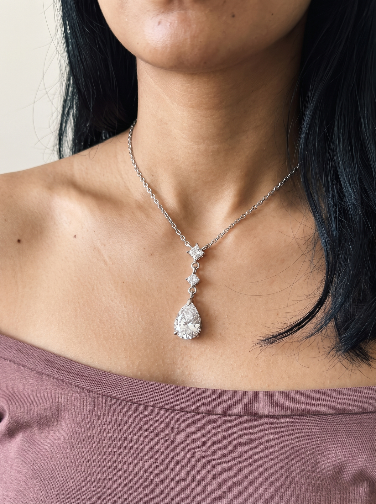 Ticino Necklace worn by model