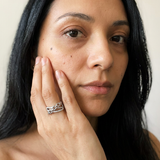 Vals by Meri Jaan — lab-grown moissanite jewellery, worn by model