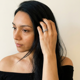 Vals by Meri Jaan — lab-grown moissanite jewellery, worn by model