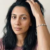 Vira Bracelet by Meri Jaan — lab-grown moissanite bracelet, worn by model
