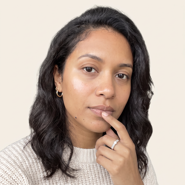 Werdenberg Ring by Meri Jaan — lab-grown moissanite ring, worn by model