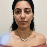 Zermatt Necklace by Meri Jaan — lab-grown moissanite necklace, worn by model